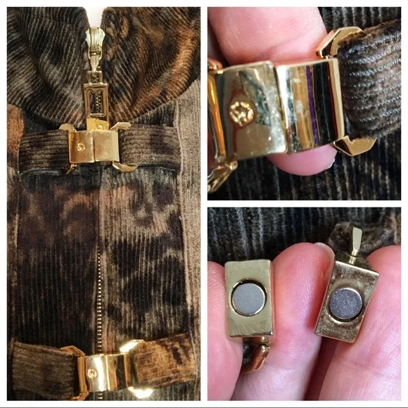 St John Coat Corduroy Size Large Moody Floral Fall Floral Grunge Goth Fairy - Picture 6 of 8